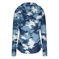 thumbnail image 5 of Camouflage Sun Protection Hoodie for Women UPF 50+ - Active Outdoor Long Sleeve Zip Up Jacket with Thumbholes & Pockets, Lightweight Athletic Rash Guard Royal Blue S, 5 of 6