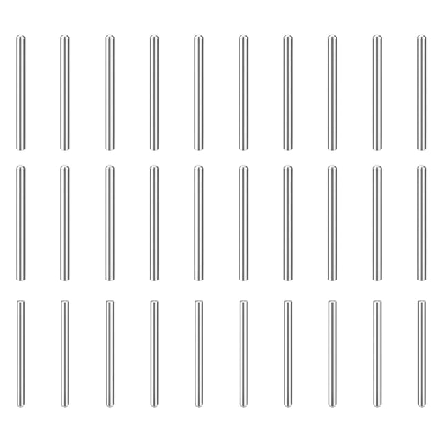 Lot de 30 Goupilles 3mm x 40mm, Tête Ronde en Acier Inoxydable 304, Argent