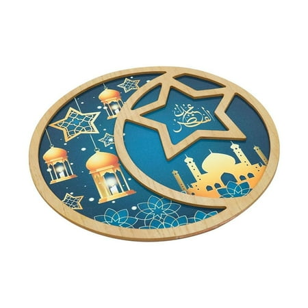 

Food Eid Mubarak Ornament Party Supplies Islamic Wall Table Muslim Decor Eid Mubarak Tray Serving Tray Dessert Food Plates E