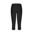 thumbnail image 4 of Timegard Womens Capri Pants 2pc Cropped Workout Legging High Waist Comfy Casual Knee Length Pants, 4 of 6
