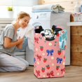 thumbnail image 6 of Foldable Laundry Hamper Bag with Handles Dirty Clothes Basket 12.6" x 11" x 22.7" Bows and Strawberries Pattern, 6 of 7