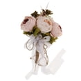 thumbnail image 1 of Ramo de novia de boda con flores de peonía para decoración de iglesias y hogares. Rosa vintage, 1 of 9