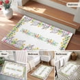 thumbnail image 5 of Easter Eggs Entryway Rug 2'x3'&nbsp; Non Slip Front Door Mats, Spring Watercolor Bunny Flower Leaf Plant Entrance Rugs Indoor Outdoor Carpet, Washable Floor Mats Small Area Rug for Bedroom Kitchen, 5 of 8