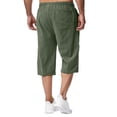 thumbnail image 6 of LILIYA Men's Capri Shorts Casual Baggy Knee Length 3/4 Pants Summer Elastic Waist Lightweight Beach Pants Drawstring Lounge Shorts with Pockets 2026, 6 of 6