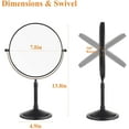 thumbnail image 2 of Freestanding Tabletop Makeup Mirror 8 Inch Double Sided 1x 3 X Magnification 360 Degree Swivel Cosmetic Vanity Magnifying Mirror for Table Desk Finished Gold(8in,3 X)-Orb, 2 of 6