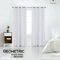 thumbnail image 2 of Cortinas opacas Deconovo de bajo consumo con estampado geométrico, aislantes térmicos, para oscurecer habitaciones, blanco grisáceo/línea geométrica, 132 x 243 cm, para el hogar, 2 of 8