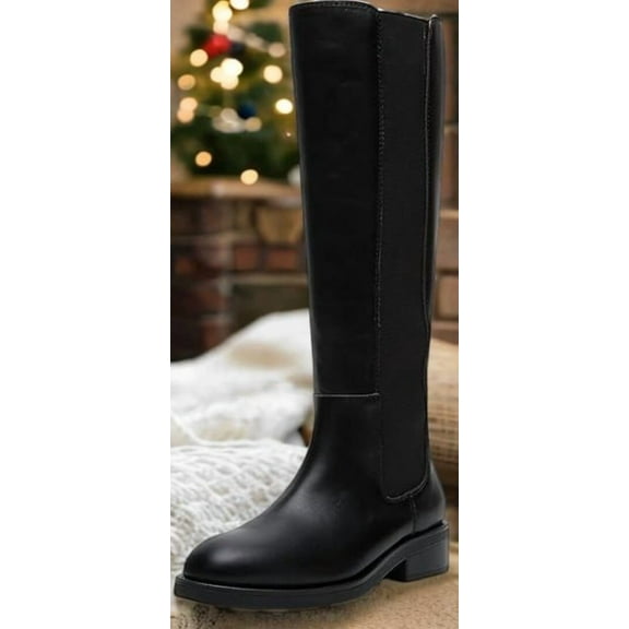Madden Girl Women's Black Riding Boots, Size 5.5M