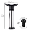 thumbnail image 4 of Juego de tapón de vacío para vino, tapón de bomba con 4 tapones de vacío para vino tinto, blanco y cerveza, acero inoxidable, mantiene el vino fresco y sabroso, color negro, 4 of 5
