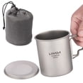 thumbnail image 4 of Taza de titanio Lixada 450ml / 550ml Taza de agua de titanio liviana con tapa Taza de café Taza Taza Lixada Taza de titanio, 4 of 7