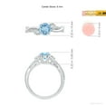 thumbnail image 5 of ANGARA Natural Nature Inspired Aquamarine & Diamond Twisted Vine Ring in 14K White Gold for Women (Size-6mm) | March Birthstone, Anniversary, Jewelry Gift for Women | Natural Aquamarine Ring, 5 of 10