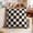 Coffee, variant on AURIGATE 17.72" Checkerboard Throw Pillow Cover Soft Short Plush Shearling Checkered Decorative Pillow Case for Sofa Couch Bed Living Room Home Decor