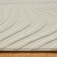 thumbnail image 7 of Vida Lomira Shag Striped Cream Area Rug, 6x9, 7 of 7