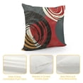 thumbnail image 4 of YINGXI  Throw Pillow Covers Modern Abstract Red and Black White Gray Pattern Retro Stripes Spiral Decorative Pillow Cases Home Decor Square Pillowcases 12x12in, 4 of 5