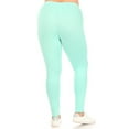 thumbnail image 3 of Women's Plus Size Elastic High Waist Solid Stretch Fitted Leggings, 3 of 4