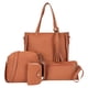 thumbnail image 1 of Conjunto De 4 Piezas Para Mujer, Bolso De Mano, Bolso De Hombro, Billetera Y Tarjetero, Elegante Mochila Multifuncional, Bolsos De Viaje De Gran Capacidad, Bolsos De Hombro seitruly AP006301-05, 1 of 6