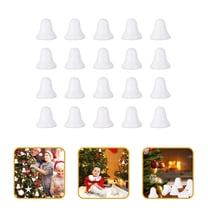 20pcs DIY Jingle Bell Shaped Foams Model White Foams Bell for DIY Crafts Making