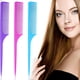 thumbnail image 1 of Peine de cola de rata de plástico de 3 piezas Peine de fibra Peine de burla Peine de peinado de 9 pulgadas con mango delgado y largo para hombres Mujeres Niña Salón Suministros para el hogar Ormromra WRJM-266, 1 of 7