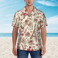thumbnail image 4 of Bixox Men's Hawaiian Shirts Men's Paris Vintage Print Short-Sleeve Shirt-X-Large, 4 of 8
