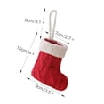 thumbnail image 3 of Red Knitted Christmas Cutlery Holders,4Pcs Xmas Stockings Tableware Christmas Silverware Cutlery Holders Pocket Knifes Forks Bags Dinnerware Decorations for Home Party, 3 of 6