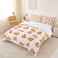 thumbnail image 3 of Erosebridal Cartoon Capybara Queen Duvet Cover Set For Kids,Pink Cherry Blossoms Bedding For Boys Girls,3 Pieces,No Comforter,Lightweight Room Decor, 3 of 5