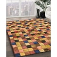 thumbnail image 3 of Ahgly Company Machine Washable Indoor Square Abstract Yellow Area Rugs, 8' Square, 3 of 7