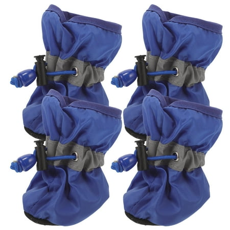 WHAMVOX 4 Pcs Dog Shoes for Small Dogs Waterproof Boots Blue Comfortable
