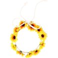 thumbnail image 1 of KAIYANG Diadema con flores de margaritas, corona de girasol estilo bohemio, corona de flores (blanca), amarilla, 1 of 5