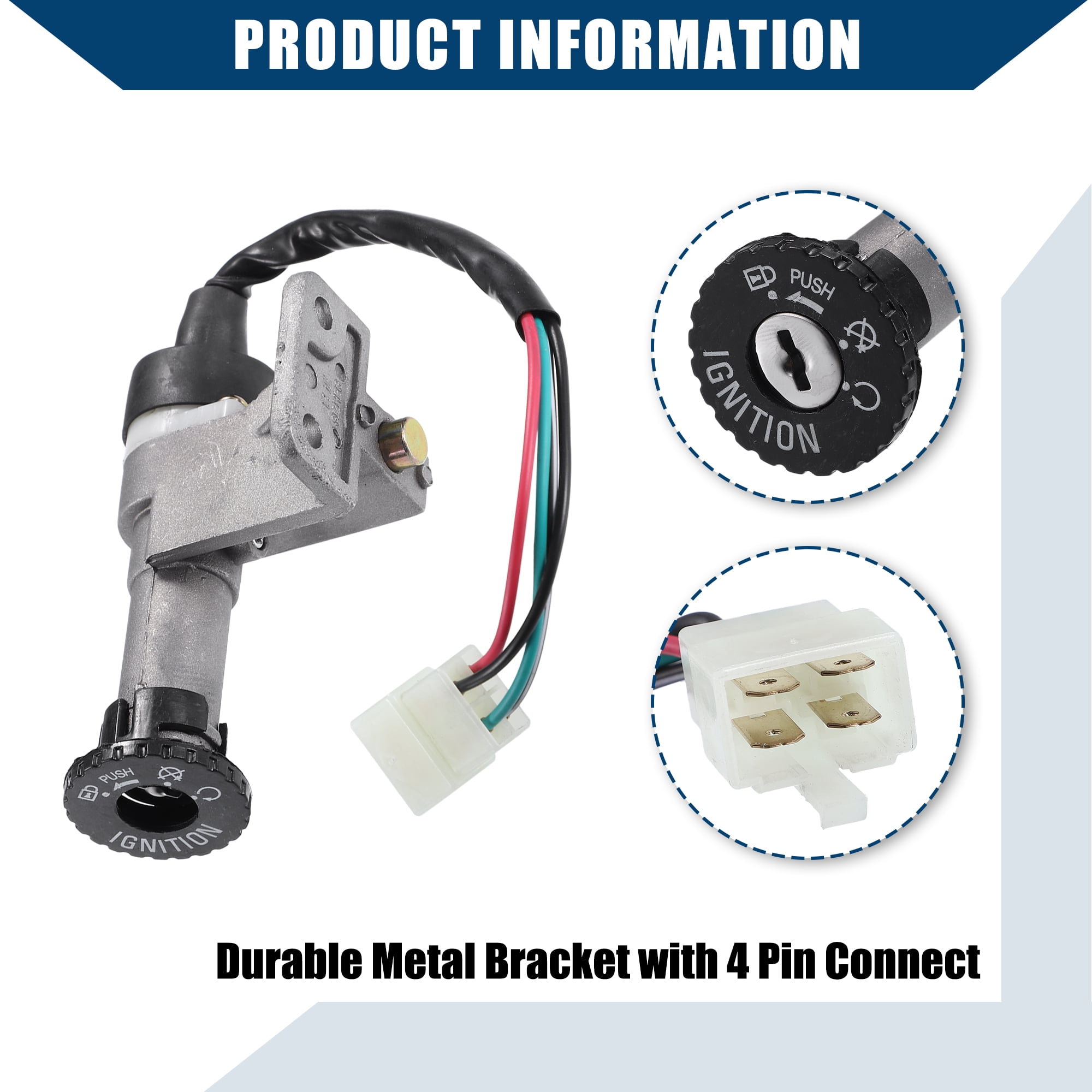 Unique Bargains Ignition Switch Lock Cylinder Panel Lock for GY6 49cc 50cc 125cc 150cc