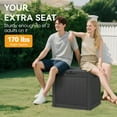 thumbnail image 3 of LHBcraft 32 Gallon Deck Box, Lockable Resin Outdoor Storage Box, Waterproof and UV Resistant Lightweight Storage Deck Box for Patio Cushions & Accessories,Black, 3 of 10