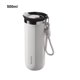 thumbnail image 5 of Injueey Termo de acero inoxidable 304: botella de agua de acero inoxidable de doble capa, fácil de limpiar y con aislamiento al vacío. Teteras blanco 500 ml, 5 of 6