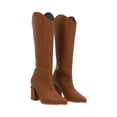 thumbnail image 1 of Platonia | Bota Larga Slim De Tacón Milan Cabra Piel Sintético Camel Para Mujer, 1 of 5