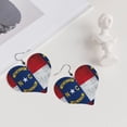 thumbnail image 5 of Heart Earrings North Carolina Flag Retro Dangling Heart Drop Earrings For Women Love Dangle Earrings Gift, 5 of 6