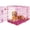 Fuchsia Pink, variant on Homey Pet Medium Dog Crate, Collapsible Metal Wire Dog Cage Indoor, 36 Inch Inside Dog Kennel Nano-Coated Copper Gold Crates with Pull-Out Floor Grid Tray, Double Doors Dual Locks, Portable Handle