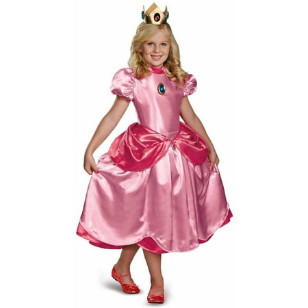 Super Mario Brothers Deluxe Princess Peach Girls' Child Halloween Costume