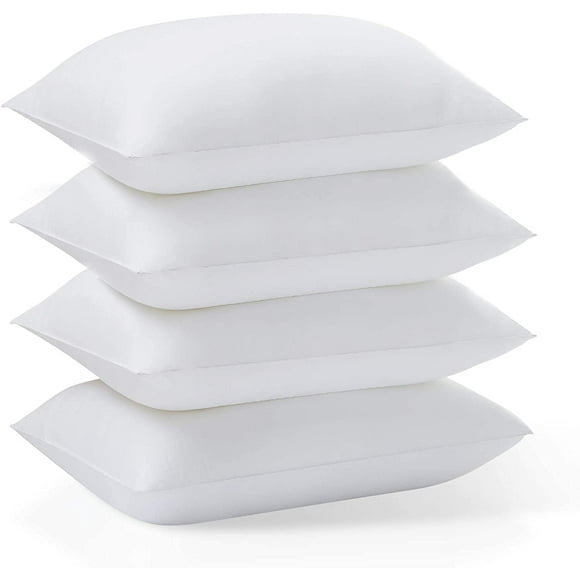 Acanva Basic Bed Pillow Soft Rest Cushion Stuffer for Sleeping King White 4 Count