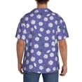 thumbnail image 3 of Gukieu Daisies Flowers Print Men's Short-sleeved Shirts, Button-down Pocket Shirts, T-shirts, Beach Vacation Travel Summer Clothing-Medium, 3 of 5
