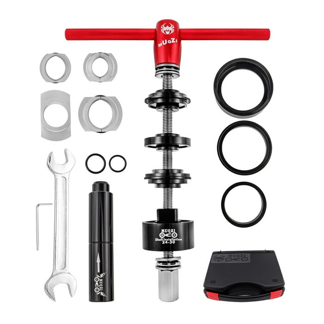 QualitChoice Bike Bottom Bracket Install and Removal Set Tools Press Tool Durable Bearing Red 25x22x7cm