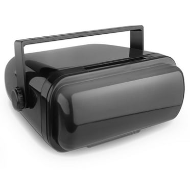 Durable Universal Marine Stereo Cover - Water Resistant Boat Radio Protector Shield with Flip-Up Door & Neoprene Gasket - Compatible with Dual Shaft & DIN Style Stereos - Pyle PLMR
