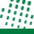 thumbnail image 2 of Square Press on Nails Short Fake Nails Nude Acrylic False Nails Extra Short Green Artificial Nails Glossy Solid Color Full Cover Glue on Nails Stick on Nails for Women Girls Manicure Art Decorations, 2 of 4