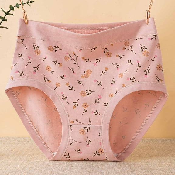 Women High Waisted Cotton Underwear Panties