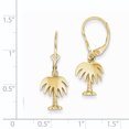 thumbnail image 2 of Boucles d'Oreilles à Levier en Or Jaune 14K Palmier, 2 of 2