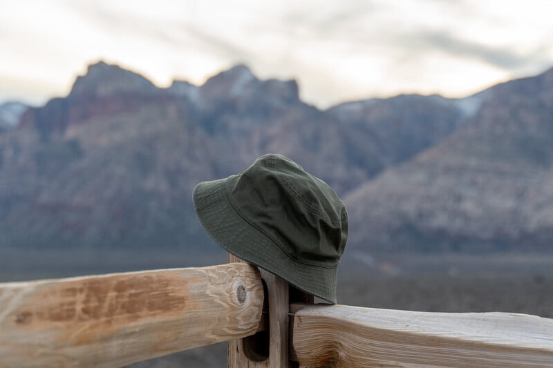 Outdoor Cap Bucket Hat – Unstructured Washed Cotton Sun Hat, One Size Fits Most, Olive Green
