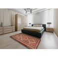 thumbnail image 4 of Ahgly Company Indoor Round Traditional Orange Brown Persian Area Rugs, 3' Round, 4 of 6