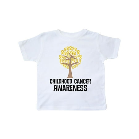 

Inktastic Childhood Cancer Awareness Ribbon Tree Gift Toddler Boy or Toddler Girl T-Shirt