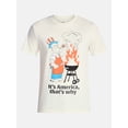 thumbnail image 5 of The Simpsons, Men's & Big Men's Americana Graphic Tee, Home of the Free, Sizes XS-5XL, 5 of 5