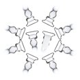 thumbnail image 1 of Cinturón de Liga Sunnimix Punk Goth 26 mm blanco, 1 of 5