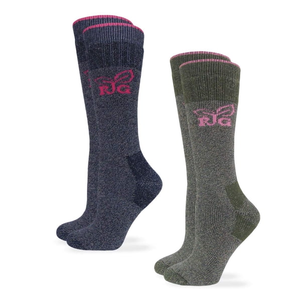 Calcetines Realtree Girl, mezcla de lana merino, para mujer, 2 pares