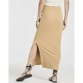 thumbnail image 3 of 3 Pack: Women's Ribbed High Waisted Maxi Skirt With Side Slit - Casual Long Pencil Skirt, 3 of 6