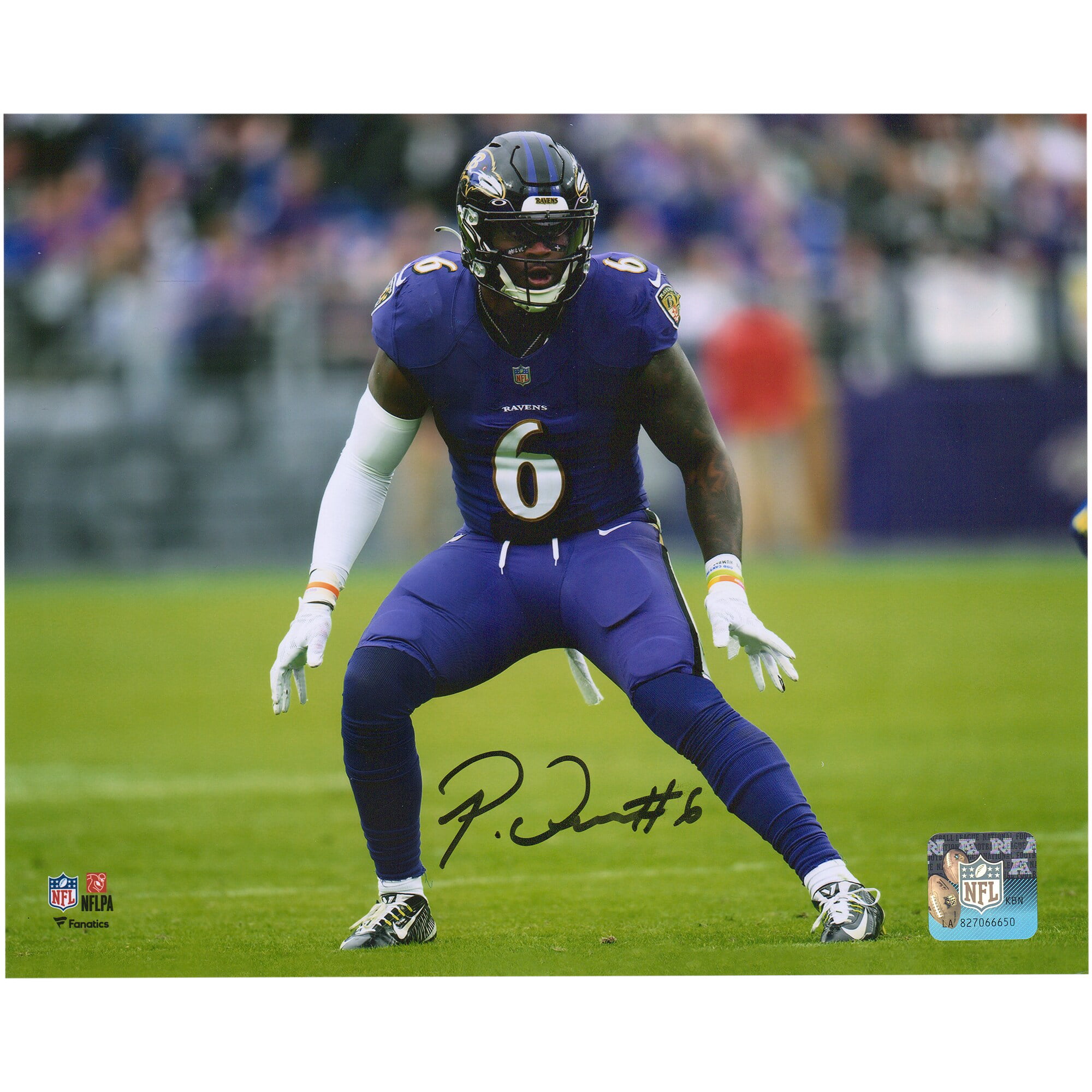 Lamar Jackson Baltimore Ravens Fanatics Authentic Unsigned Purple Jersey Scrambling Photograph
