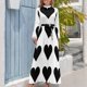 thumbnail image 3 of Vestido largo grande con corazones de amor en blanco y negro, vestido sensual y sexy para mujer, vestidos para eventos especiales, vestidos para mujer 2024, 3 of 4